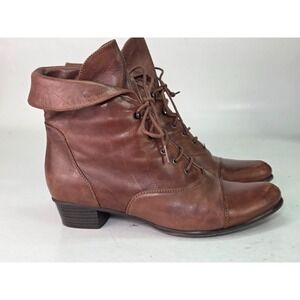Spring Step Galil Women's Boots Size 8.5 / EU 39 Brown Polished Leather Shoes
